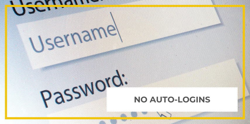 No Auto-logins